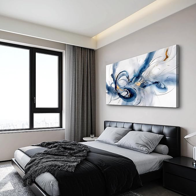 Lapremoly Canvas Prints Minimalism Decor Posters Wall Art For Living Room Large Wall Decor for Bedroom Abstract Colorful Painting Hang Pictures For Office Decoration Hotel Room Wall Artwork 24"X48"