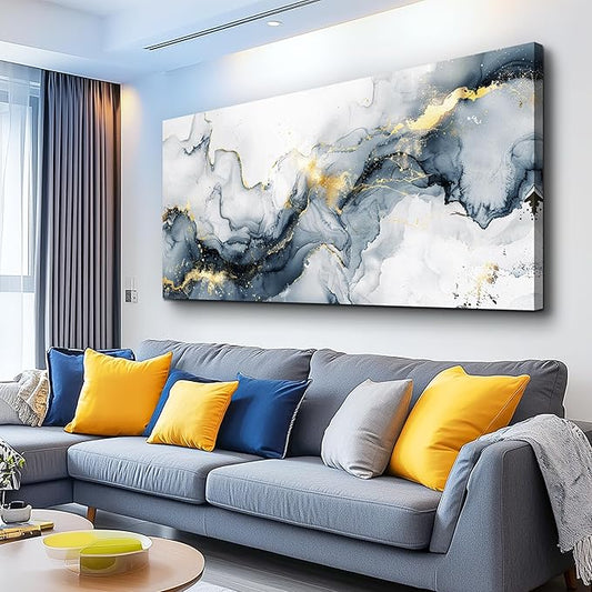 KELIYUAN Canvas Wall Art Large Wall Decor For Living Room For Bedroom Office Decorations Minimalism Ink Paintings Abstract Wall Pictures Artwork Ready to Hang Modern Decor Hotel Mural 24"x48"