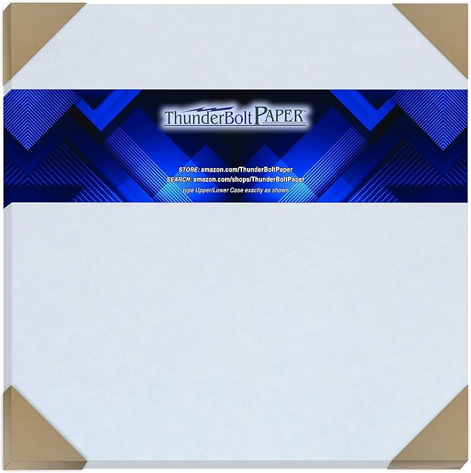 25 Light Blue Parchment 65lb Cover Weight Paper - 12" X 12" (12X12 Inches) Scrapbook Album|Cover Size - Printable Cardstock Colored Sheets Old Parchment Semblance