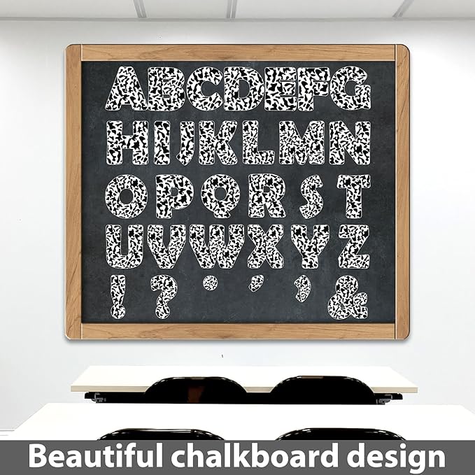 150 PCS Large 7" Font Bulletin Board Letters and Punctuation Set, Composition Classroom Alphabet Cutout for Bulletin Board Display Home School Educational, A Great Helper to Inspire Students' Learning