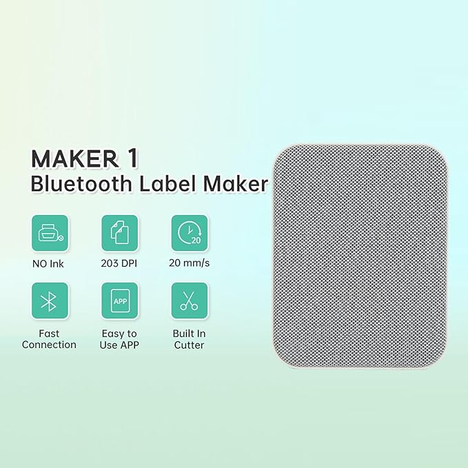 Fit Thermal Printer Portable Label Printer for Office Supplies and Cable Identification, WSJKASJWtg9d5hv3gq