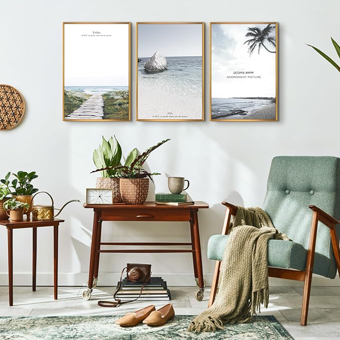 Golden State Art, Gallery Wall Frame Set of 6 - Bronze 13x19 Aluminum Photo Frames with Mat for 11x17 Pictures - 13 x 19 inch Metal Frame with Real Glass Cover - Elegant Home or Office Decor