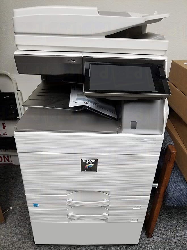 Sharp MX-3070N Tabloid-size Color Laser Multifunction Printer - 30ppm, Copy, Print, Scan, Auto Duplex, Network-Ready, Wireless, 2 x 550 Sheets Paper Drawers, Center Exit Tray, Stand