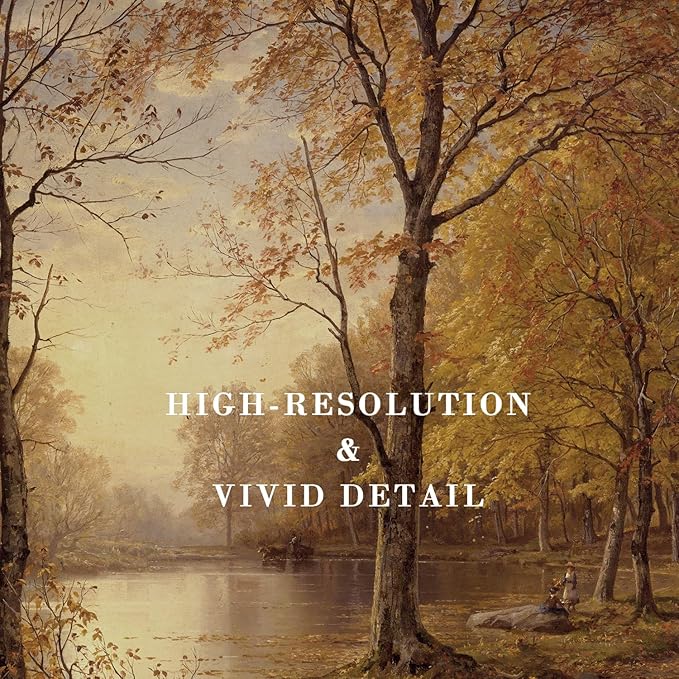 Kizbook Vintage Fall Wall Art Prints, Farmhouse Wall Decor Autumn Landscape Oil Painting, Moody Fall Wall Decor Pictures for Gallery Kitchen Bathroom Wall Decor(8" x 10"-UNFRAMED)