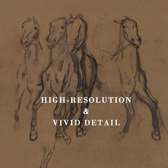 Kizbok Vintage Horse Wall Art Decor, Neutral Brown Tones Horses Sketch Canvas Prints Western Wall Decor Antique Equestrian Wal l Art Painting Vintage Southwestern A rt Pictures for Gallery Bedroom Bathroom Office Western Home Deco r(8" x 10"-UNFRAMED)