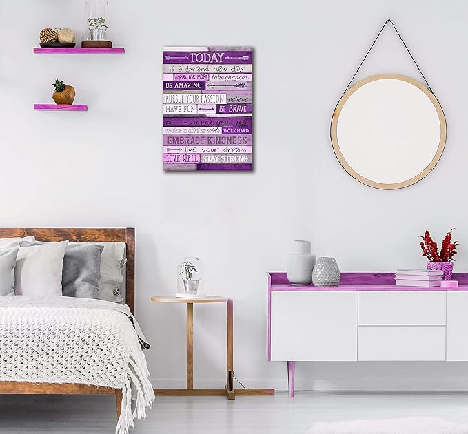 CGXART Inspirational Wall-Art - Office Wall Decor For Bedroom Teen Girl - Wall Pictures For Living Room - Word Artwork For Home Walls Teenage Girl Room Decor 16 x 24 Inch