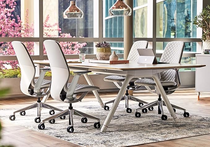 Steelcase SILQ Office Desk Chair Merle Dark Frame Cogent Connect Graphite Fabric 5S25 - Standard Carpet Casters