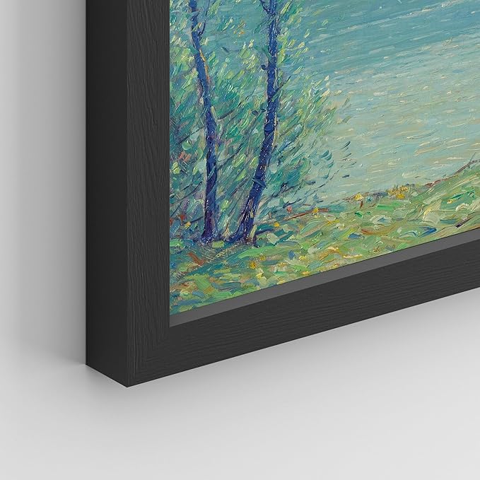 SIGNWIN Framed Poster Wall Art Set of Vintage Posters Vintage Landscape Watercolor Nature Landscape, Rustic Framhouse Decor for Living Room, Bedroom, Office - 12"x16"x 8 Black