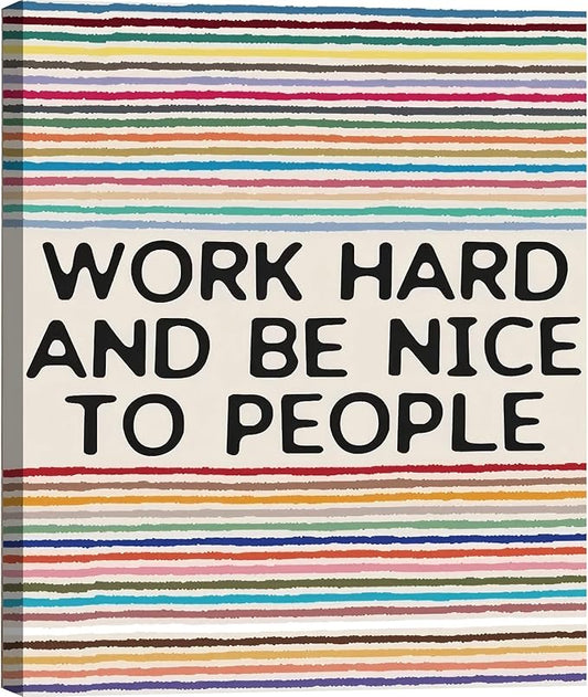 Stay Motivated Framed Canvas Wall Art Positive Quote Prints Wall Decor for Office Dorm Bedroom Living Room Gym Home Classroom Made in USA