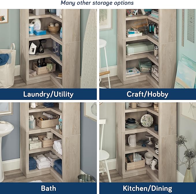 Sauder Miscellaneous Storage Bookcase, in a Chalked Chestnut Finish