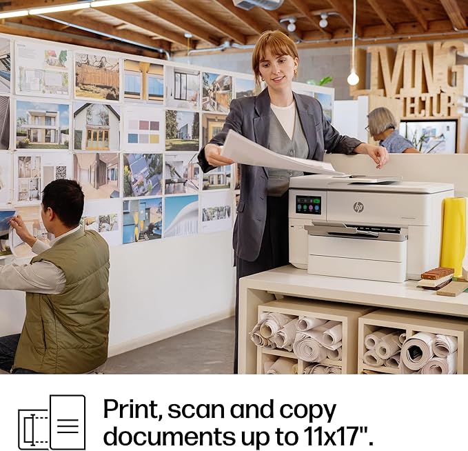 HP OfficeJet Pro 9730e Wide Format Wireless All-in-One Color Inkjet Printer, Print, scan, Copy, ADF, Duplex Printing Best-for-Office, 3 Month Instant Ink Trial Included, AI-Enabled (537P6A)