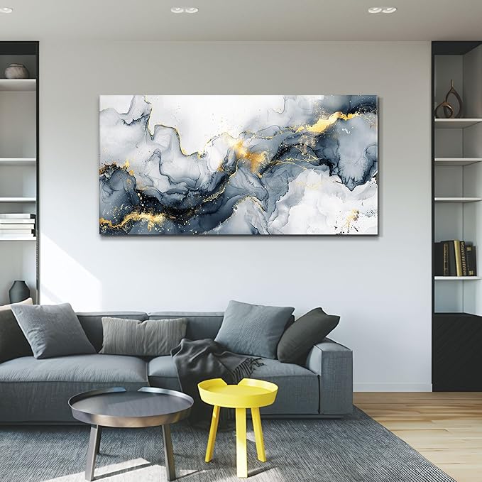 KELIYUAN Canvas Wall Art Large Wall Decor For Living Room For Bedroom Office Decorations Minimalism Ink Paintings Abstract Wall Pictures Artwork Ready to Hang Modern Decor Hotel Mural 24"x48"