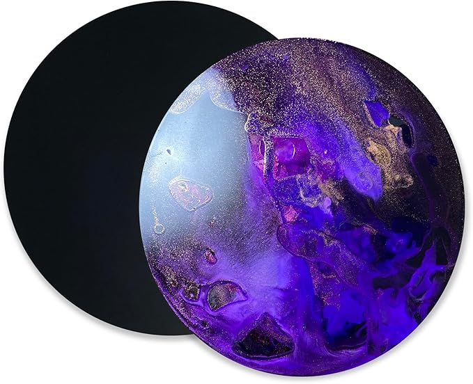 Et Cetera Papers EVO Synthetic Circles 10” – Tear Resistant Matte Black Recyclable Paper for Alcohol Ink – Reusable Flexible - Forgiving - Many Inks Wipe Off Clean for Easy Reuse - 10 Sheets