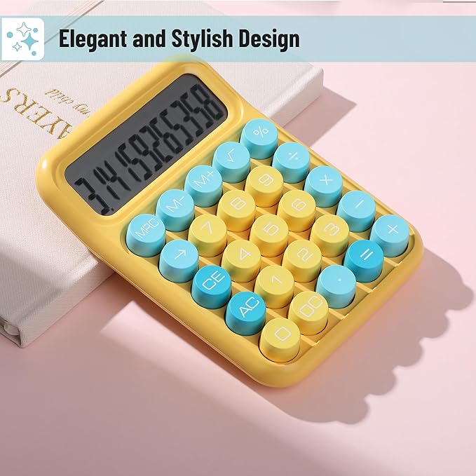 Mr. Pen- Mechanical Switch Calculator, 12Digits, Large LCD Display, Sunlit Shades, Calculator Big Buttons, Mechanical Calculator, Calculators Desktop Calculator, Cute Calculator, Aesthetic Calculator