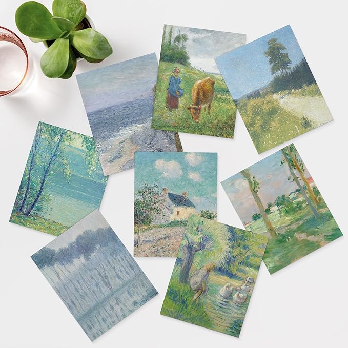 SIGNWIN Poster Wall Art Set of Vintage Posters Vintage Landscape Watercolor Nature Landscape, Rustic Framhouse Decor for Living Room, Bedroom, Office - 11"x14"x 8