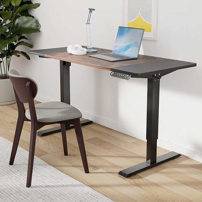 63 Inch Electric Standing Desk, Height Adjustable Sit Stand Desk with Memory Control and Spacious Desktop for Home Office