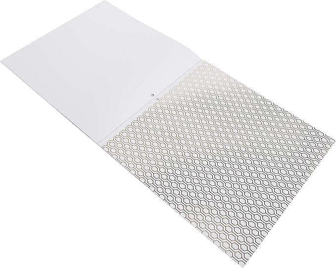 Die Cuts With a View Card Stock, Gold & White Premium Printed Cardstock Stack-12x12, Crafts Sheets Holographic Foil Double Sided Printed Cardstock Cardstock For Crafts Cardstock For Scrapbooking