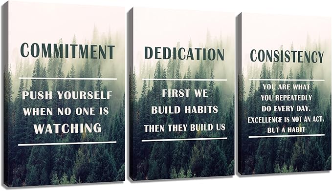 3 Piece Motivational Canvas Wall Art Large Posters Inspirational Entrepreneur Quote HD Picture Print Positive Painting Artwork for Living Room Workplace Stretched and Framed [72''Wx 36''H]