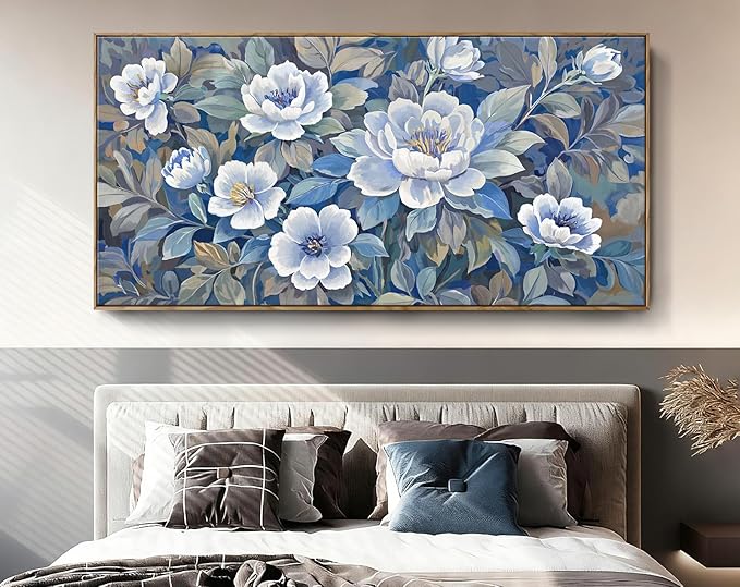 amatop Oversized Wall Art Floral Canvas Decor Framed Botanical Prints Modern Landscape Wall Decor Natural Art Work For Living Rooms Bedrooms And Offices 58X29