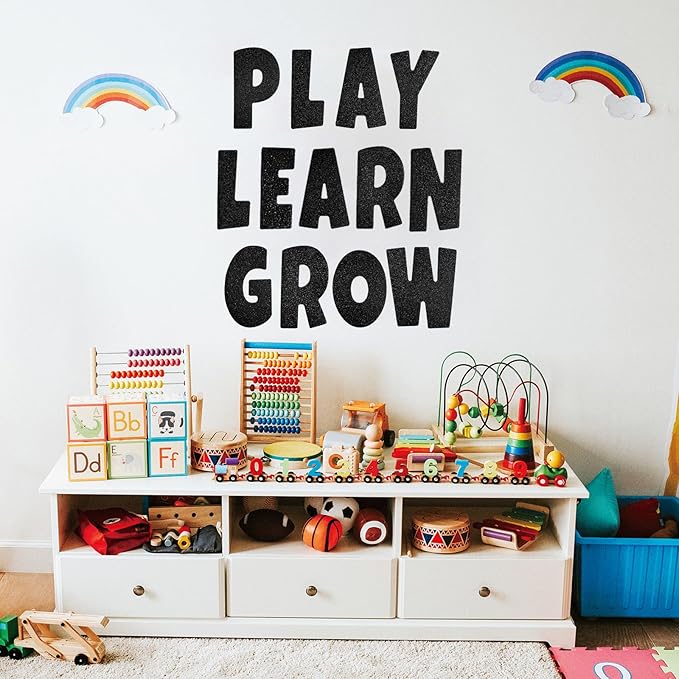 Glitter Bulletin Board Letters for Classroom Alphabet Poster Board Letters for Bulletin Board Display Home School Classroom Decor(Black,4 Inch)