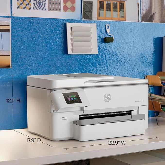 HP OfficeJet Pro 9720e Wide Format Wireless All-in-One Color Inkjet Printer, Print, scan, Copy, ADF, Duplex Printing Best for Office, 3 Month Instant Ink Trial Included, AI-Enabled (53N95A)