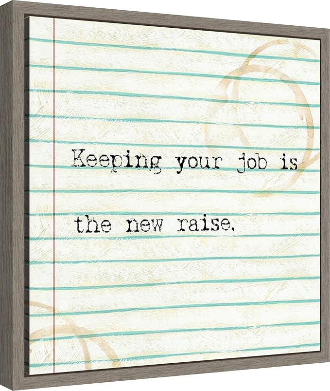 Amanti Art Framed Canvas Wall Art 16x16 Office Snark III by Studio W, Framed Wall Art Canvas, Humor Artwork, Country Rustic Decor, Small Poster Painting for Living Room, Bedroom, Bathroom, Kitchen,
