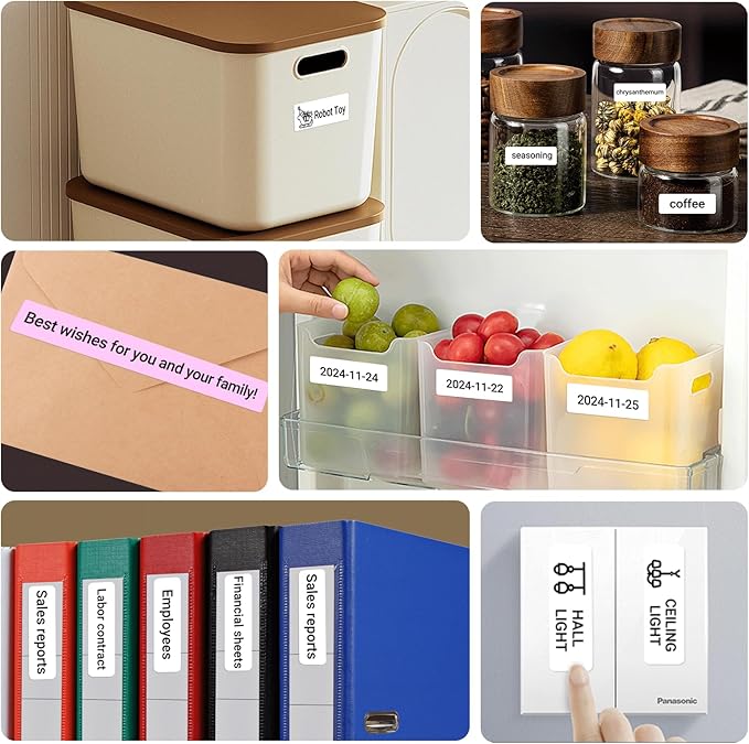 ORGBRO Label Maker Machine with Tape, X1 Portable Bluetooth Label Printer for Home Office Organization, Support Pre-Cut & Continuous Labels, Inkless Thermal Small Labeler for School Kitchen, Blue
