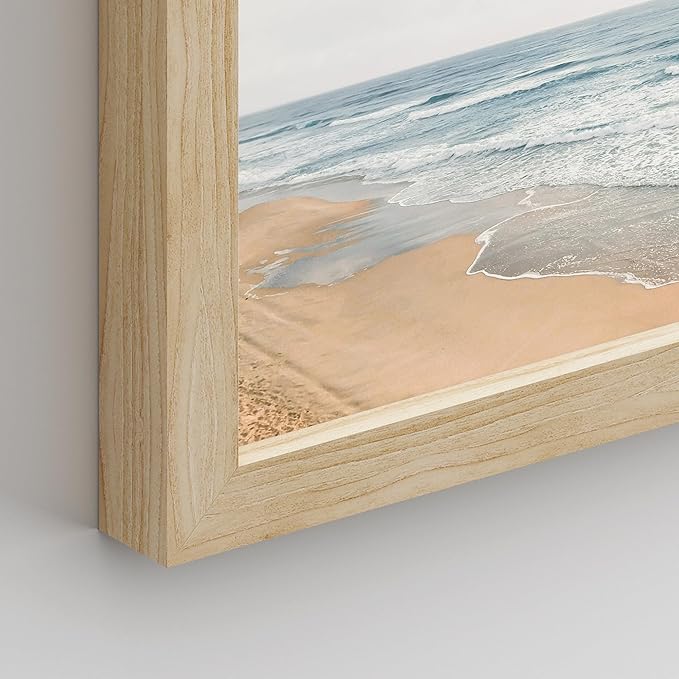 SIGNWIN Framed Poster Wall Art Set of Coastal, Beach Ocean Nature Landscape Prints, Pampas Grass for Living Room, Bedroom, Office - 8"x10"x 8 Natural