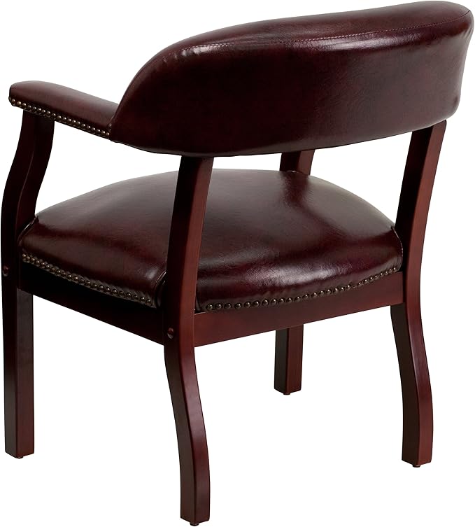 Flash Furniture Diamond Oxblood Vinyl Luxurious Conference Chair with Accent Nail Trim