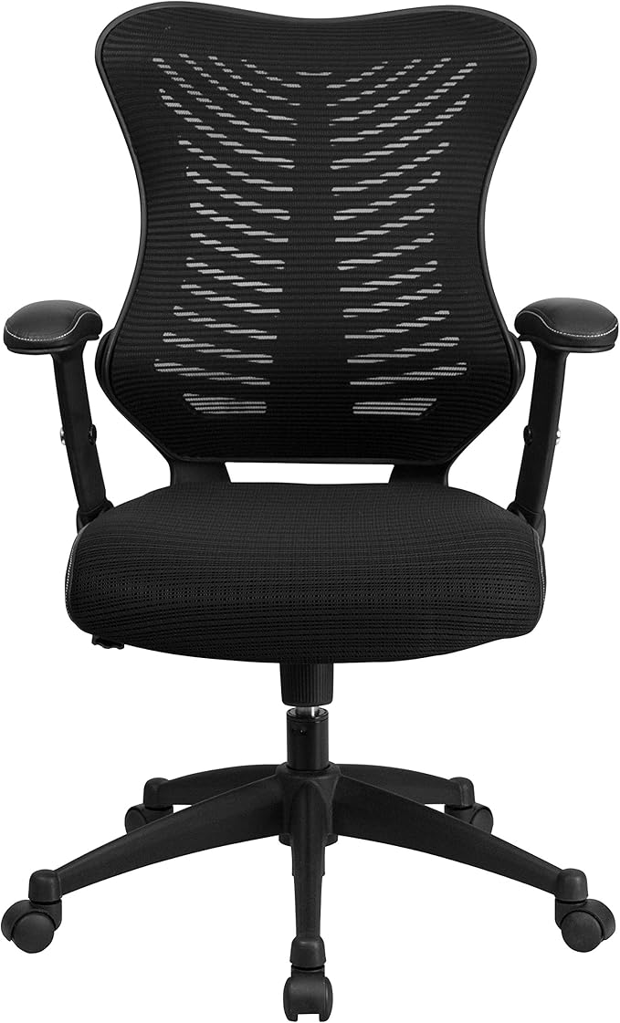 Flash Furniture Kale High Back Designer Black Mesh Executive Swivel Ergonomic Office Chair with Adjustable Arms