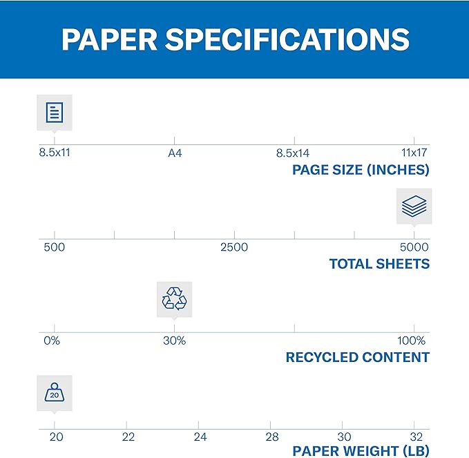 Hammermill Colored Paper, 20 lb Buff Printer Paper, 8.5 x 11-10 Ream (5,000 Sheets) - Made in the USA, Pastel Paper, 103325C