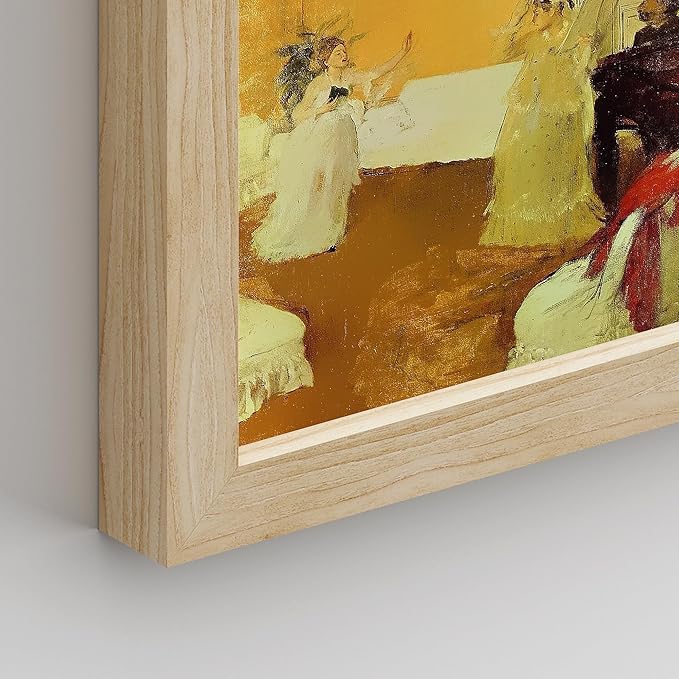 SIGNWIN Framed Poster Bathroom Decor, Wall Art Room Decor Multicolor for Living Room, Bedroom, Office Gustav Klimt Van Gogh Sunflower Classic Vintage Illustrations Bohemian - 12"x16"x 8 Natural