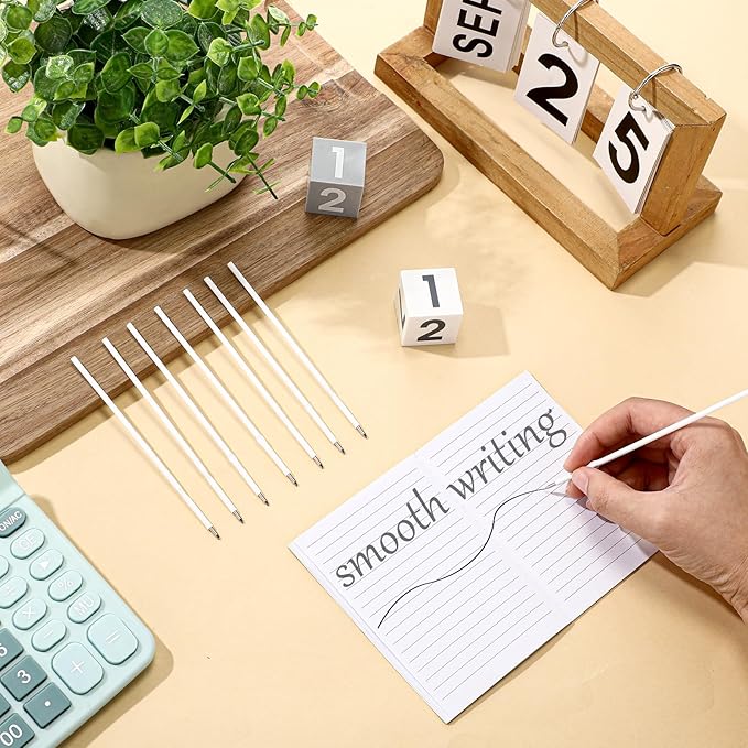 50 Pcs 1mm Retractable Ballpoint Pen Refills Bulk 4.92 Inch Replacement Ballpoint Ink Pen Refills Smooth Writing for Click Ball Point Pens School Office Supplies(Black Ink,Classic)