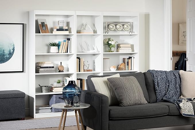 South Shore Axess 5-Shelf Narrow Bookcase, Pure White