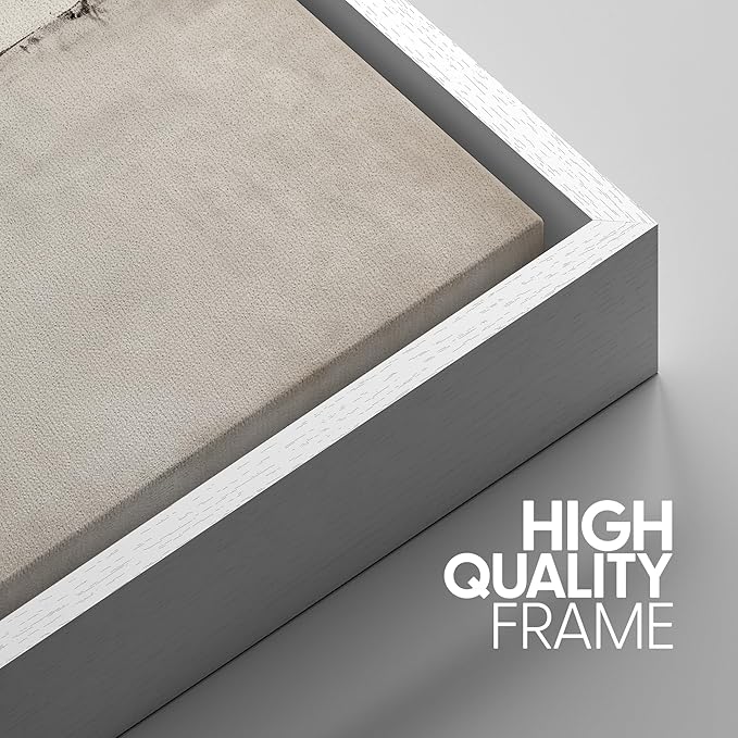 SIGNWIN Framed Canvas Print Wall Art Set Abstract Watercolor Serene Aesthetic Illustrations Modern Art Decorative Nordic Abstract for Living Room, Bedroom, Office - 16"x24"x3 White