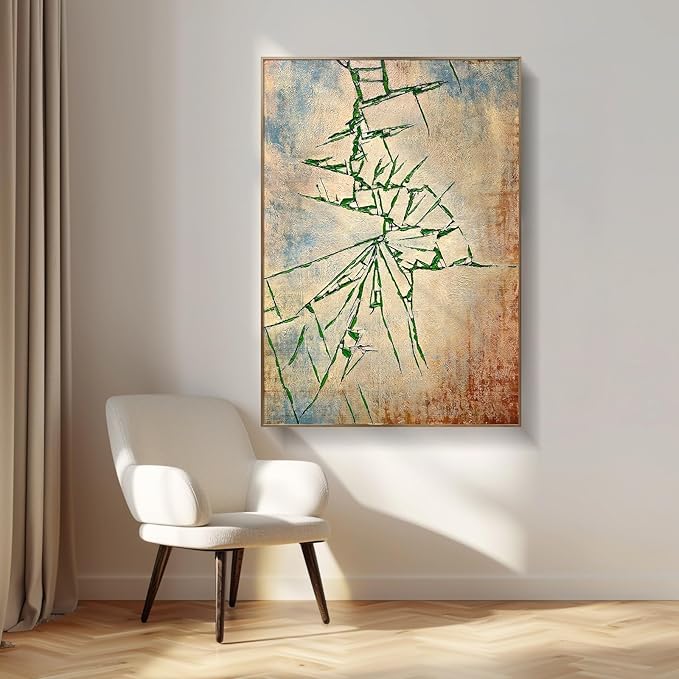 BrightA Muscular texture wall art - Abstract hand-painted large-scale relief decorative items - Unique artistic wall creation for living room and study area 31.5"x47.2"