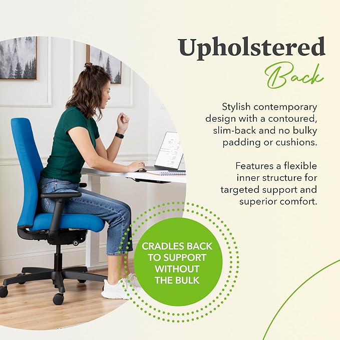 HON Ignition 2.0 Fabric Office Chair, Upholstered, Adjustable Arms, Advanced Synchro-Tilt Recline Executive Ergonomic Office Chair, Black Frame, Black