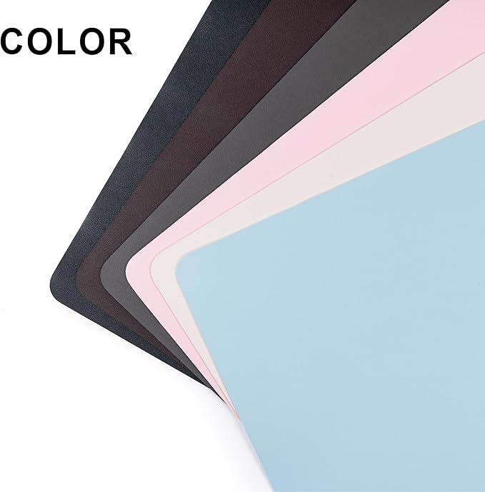 Leather Desk Pad Protector,Non-Slip Desk Pad,on-Slip PU Leather Large Mouse Pad,Easy Clean Desk Protecor Mat,Writing Pad for Office Work/Home/Decor(Bright Blue, 31.5" x 15.7")