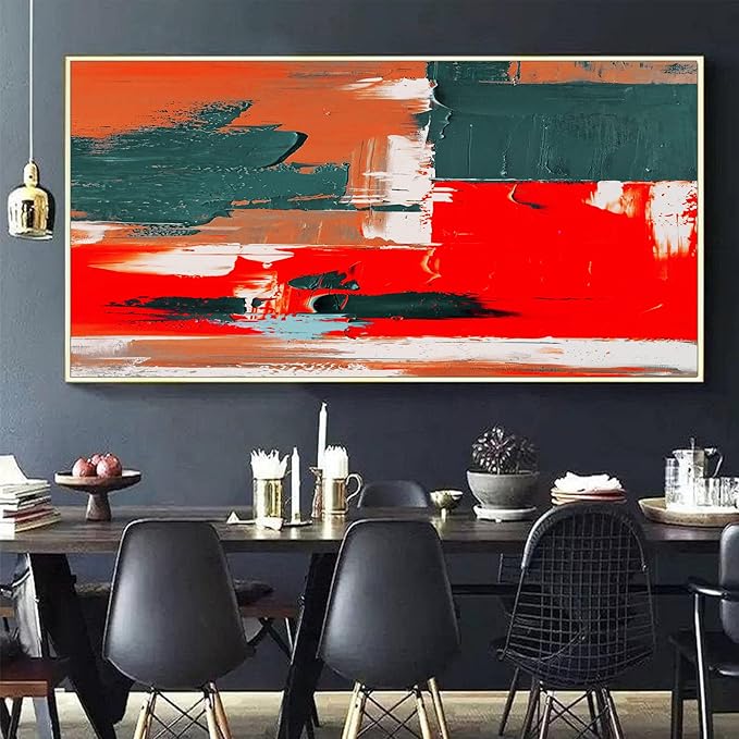 GYJAGHL Office Decor Abstract Art Print Contemporary Painting For Living Room Canvas Wall Art Abstract Long Horizontal Wall Art Contemporary Painting Famous Modern Paintings 64X32 inchs