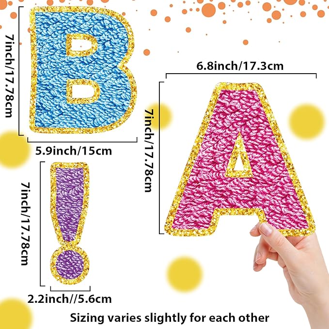 150 PCS Large 7" Font Bulletin Board Letters and Punctuation Set, Preppy Patch Classroom Alphabets Cutouts for Colorful Bulletin Board Display Home School, A Great Helper to Inspire Students' Learning