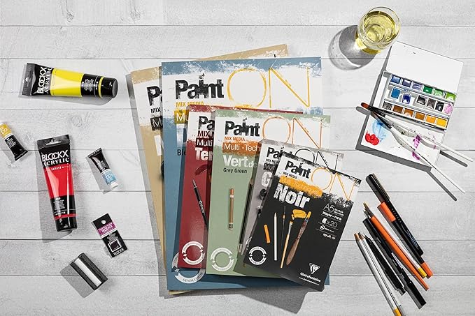 Clairefontaine Paint'ON Grey Paper Pad, 250 g, A5, 30 Sheets