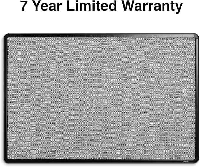 Staples Fabric Bulletin Board with Black Frame, 3' x 2' Wall Mounted Fabric Message Board for Home Office and Classroom