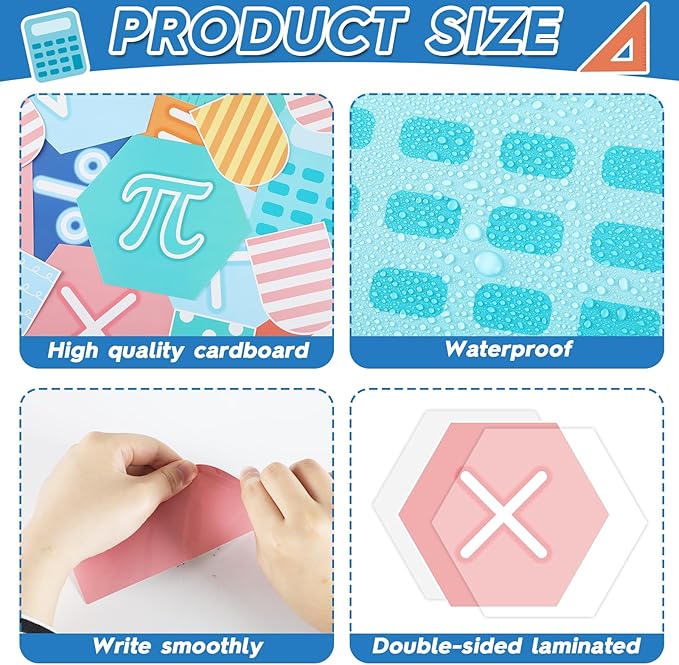 gisgfim Math Bulletin Board Decorations Be a Problem Solving Paper Cutouts Mathematics Symbol Math Signs Bulletin Board Set for Classroom Elementary Preschool Back to School Wall Door Decor Supplies