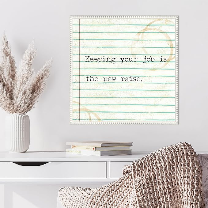 Amanti Art Framed Canvas Wall Art 22x22 Office Snark III by Studio W, Framed Wall Art Canvas, Humor Artwork, Traditional Decor, Medium Poster Painting for Living Room, Bedroom, Bathroom, Kitchen,