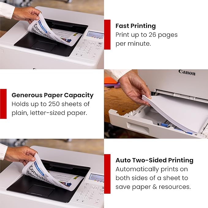 Canon Color imageCLASS LBP647Cdw Wireless Laser Printer for Duplex Printing, White - Home Office, Small Office Printer with 26 PPM