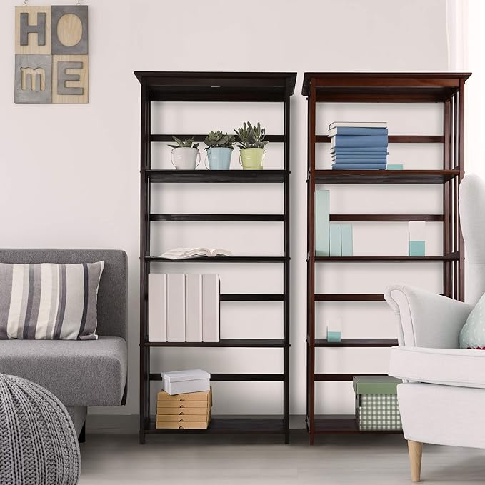 Casual Home Mission Style 5-Shelf Bookcase, Espresso