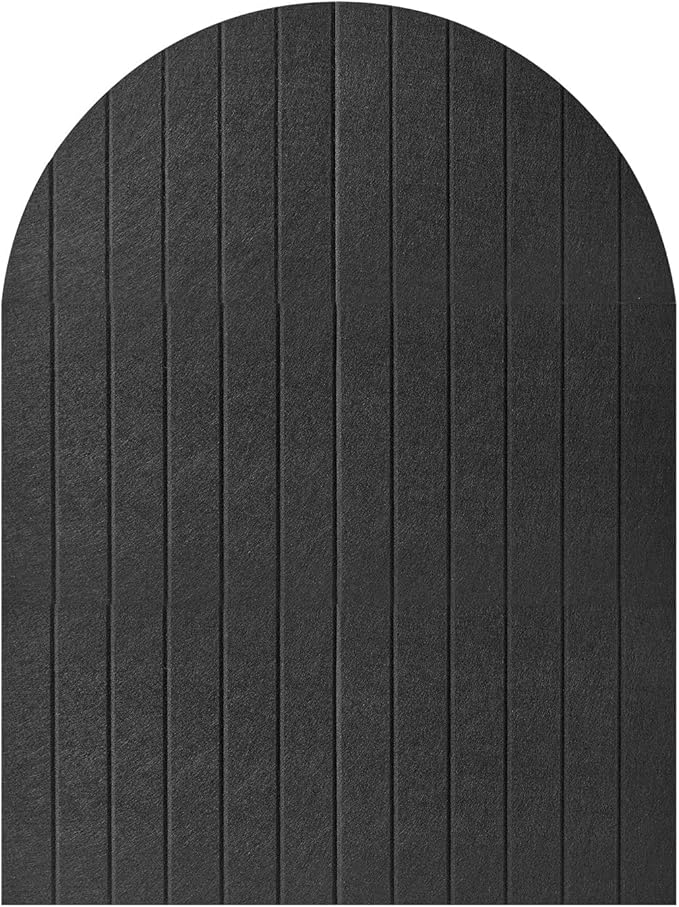 Arched Felt Bulletin Board, 31.5"x24" - Modern Fabric Pin Board for Office & Home Wall, Upgraded Adhesive, Damage-Free Installation, Reusable Wall Organizer for Notes, Photos Reminders (Black)