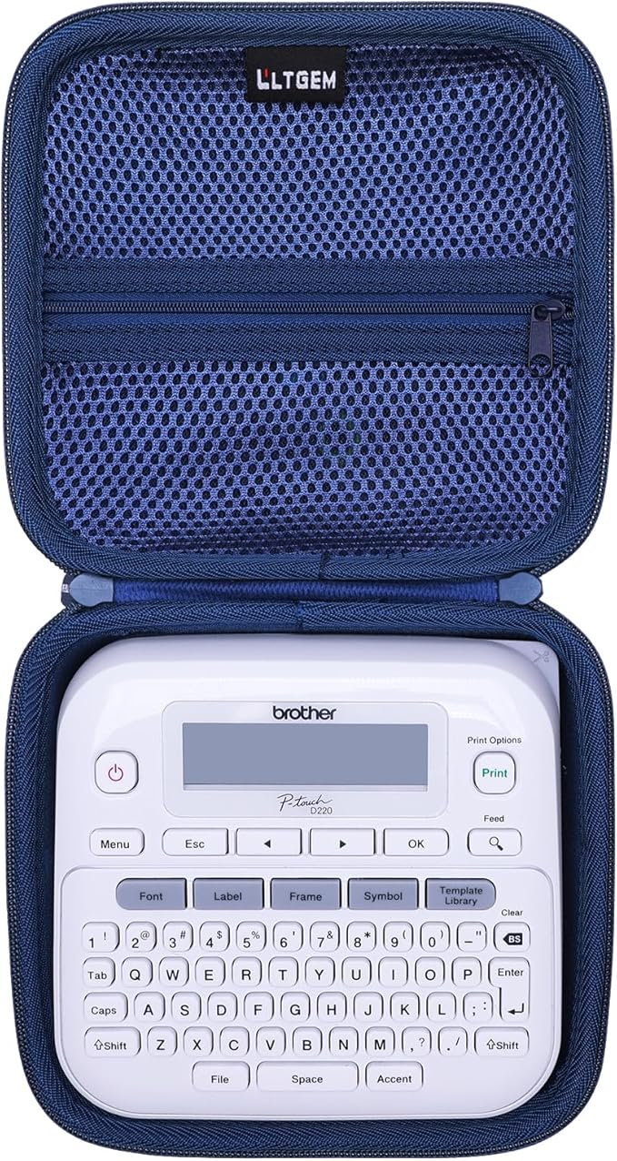 LTGEM Case Compatible with Brother P-Touch PTD220 / PTD210 / PTD200 Home/Office Everyday Label Maker, Blue(Case Only)
