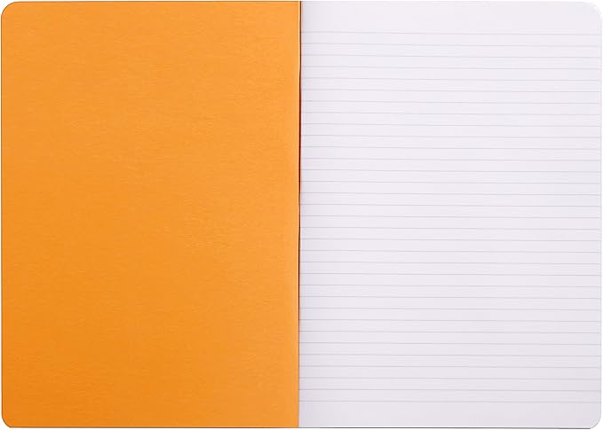 Rhodia Staplebound Orange Lined Notebook 8 1/4 X 11 ¾