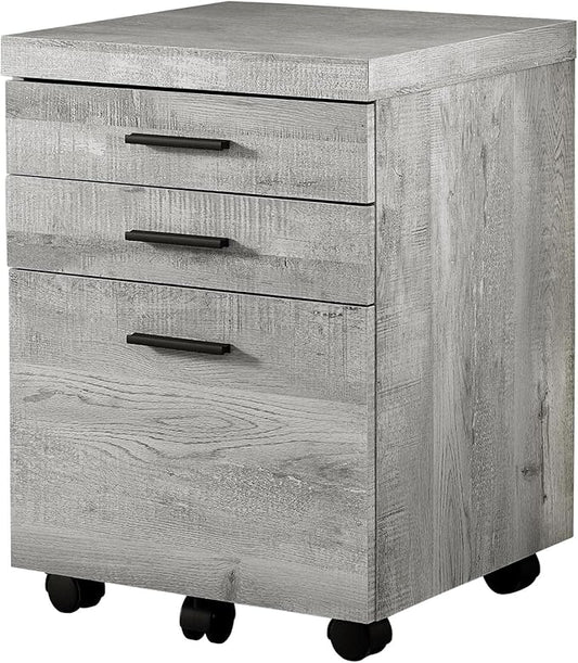Monarch Specialties I 7401 File Cabinet, Rolling Mobile, Storage Drawers, Printer Stand, Office, Work, Laminate, Grey, Contemporary, Modern